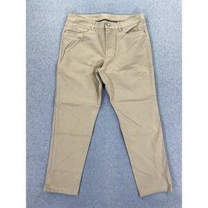 Lululemon Pants Mens 35 (34x30) Beige Canvas ABC Zip Pocket LM5AQIS Chino Work
